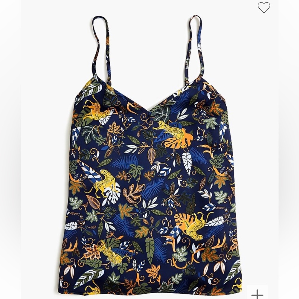 J. Crew Leopard V-neck Tank Top